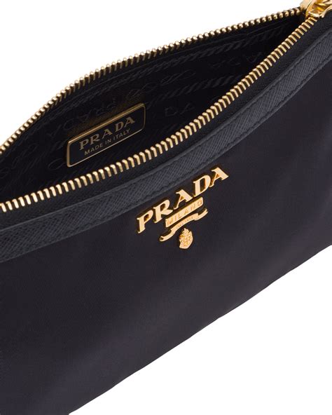 prada my character nylon clutch|Prada leather clutches.